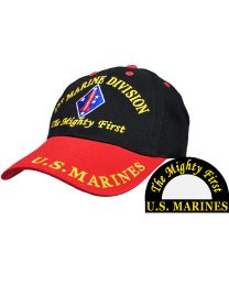 CAP-USMC,1ST DIVISION BLACK-RED