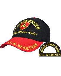 CAP-USMC,3RD DIVISION BLACK-RED