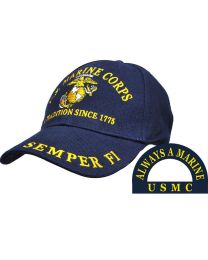 CAP-USMC,A TRADITION 1775 NAVY BLUE