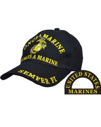 CAP-USMC EGA,SEMPER FI BLACK