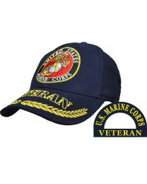 CAP-USMC,VETERAN,WREATH NAVY BLUE