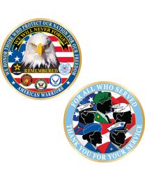 CHALLENGE COIN-AMERICAN Warriors; Made In USA
