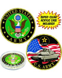 CHALLENGE COIN-ARMY SYMBOL (with Acrylic Case)