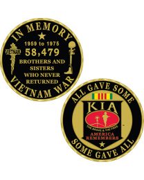 CHALLENGE COIN-KIA,VIETNAM MEM  