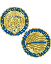CHALLENGE COIN-POLICE THIN BLUE LINE
