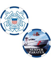 CHALLENGE COIN-USCG LOGO UV Print - Made In USA