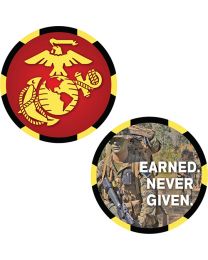 CHALLENGE COIN-USMC LOGO UV Print - Made In USA