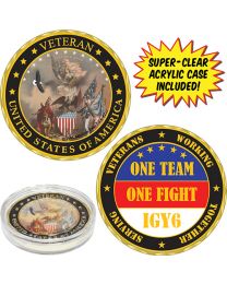 CHALLENGE COIN-U.S. VETERAN (with Acrylic Case)