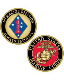 CHALLENGE COIN-USMC,1ST MARINE DIV.