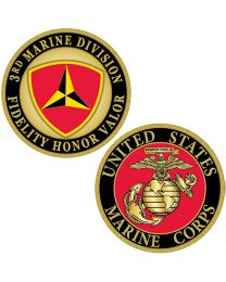 CHALLENGE COIN-USMC,3RD MARINE DIV.