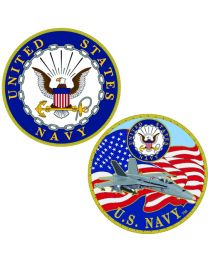 CHALLENGE COIN-USN LOGO AIRCRAFT