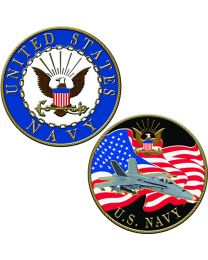 CHALLENGE COIN-USN LOGO AIRCRAFT