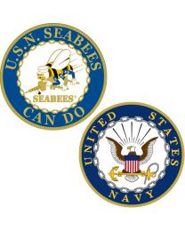 CHALLENGE COIN-USN,SEABEES "CAN DO"