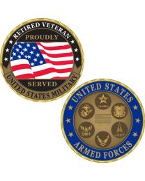 CHALLENGE COIN-RETIRED VETERAN  