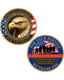 CHALLENGE COIN-VETERAN,THANK YOU