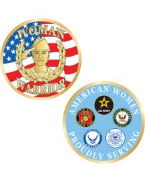 CHALLENGE COIN-WOMAN WARRIOR Made In USA