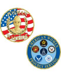 CHALLENGE COIN-WOMAN WARRIOR  