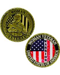 CHALLENGE COIN-WOMAN VETERAN BDU