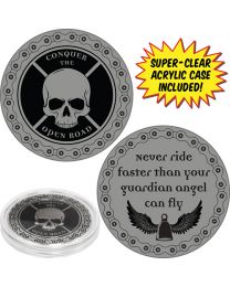 COIN-CC-BIKER GUARDIAN ANGEL (with Acrylic Case)
