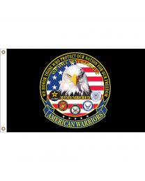 FLAG-American Warriors Made In USA Nylon-Glow