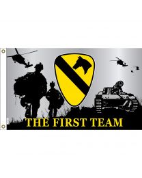 FLAG-ARMY,001ST CAV DIV-ACTION  