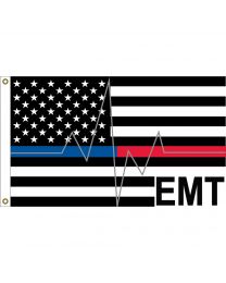 FLAG-EMT RED & BLUE LINE  