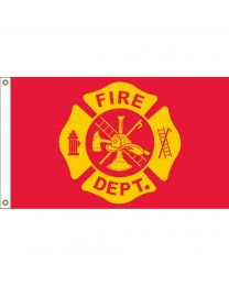 FLAG-FIRE DEPARTMENT LOGO Red/Ylw