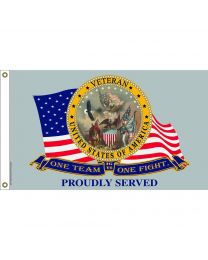 FLAG-U.S. Veteran Made In USA Nylon-Glow