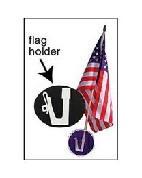 FLAG HOLDER,CAR WINDOW (Fits 12" x 18" Stick Flag)