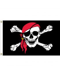 FLAG-PIRATE,RED SCARF  