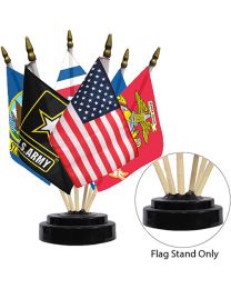 FLAG STAND,BLACK,6-FLAG (Fits 4" x 6" Stick Flag)