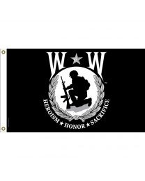 FLAG-Wounded Warrior Made In USA Nylon-Glow