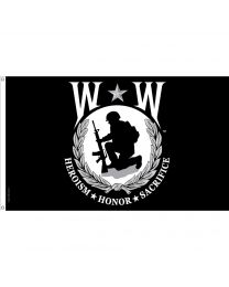 FLAG-Wounded Warrior Made In USA Nylon-Glow