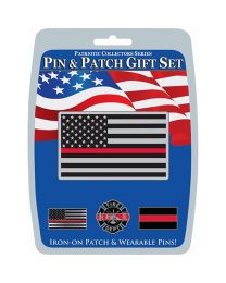 GIFT SET-FIRE RED LINE (PIN & PATCH)