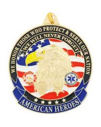 KEY RING-AMERICAN HEROES Bright-Shine