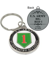 KEY RING-ARMY,001ST DIV. Bright-Shine