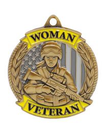 KEY RING-WOMAN VETERAN BDU Bright-Shine