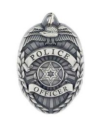 KEY RING-POLICE BADGE Bright-Shine