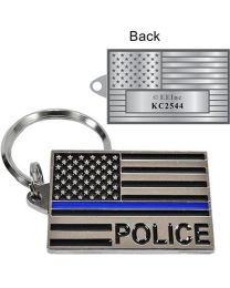 KEY RING-POLICE,BLUE LINE Bright-Shine