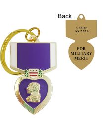 KEY RING-PURPLE HEART Bright-Shine
