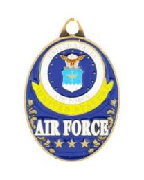 KEY RING-USAF EMB. (OVAL) Bright-Shine