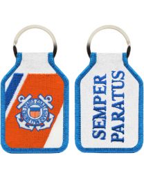 KEY RING-USCG LOGO,RW&B EMBR.