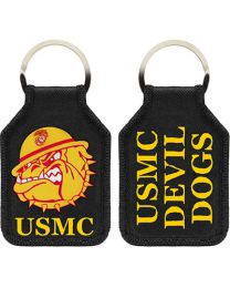 KEY RING-USMC,BULLDOG EMBR.