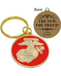 KEY RING-USMC,EGA RED Bright-Shine