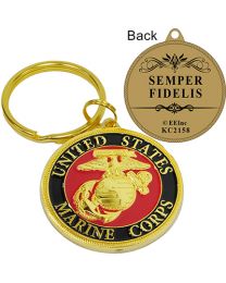KEY RING-USMC LOGO Bright-Shine
