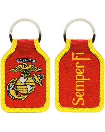 KEY RING-USMC,SEMPER-FI EMBR.