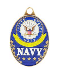 KEY RING-USN LOGO (OVAL) Bright-Shine