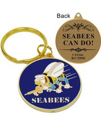 KEY RING-USN,SEABEES Bright-Shine