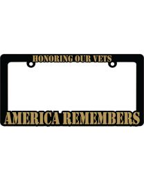 LIC.FRAME,AMERICA REMEMBERS (Hvy.Plastic) AUTO
