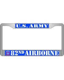 LIC.FRAME,ARMY,082ND (CHROME) AUTO